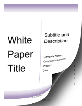 White Paper Template Report Template